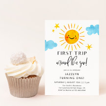 First Trip Around The Sun Birthday Invitation