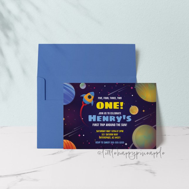 First Trip Around The Sun Birthday Invitation (Creator Uploaded)