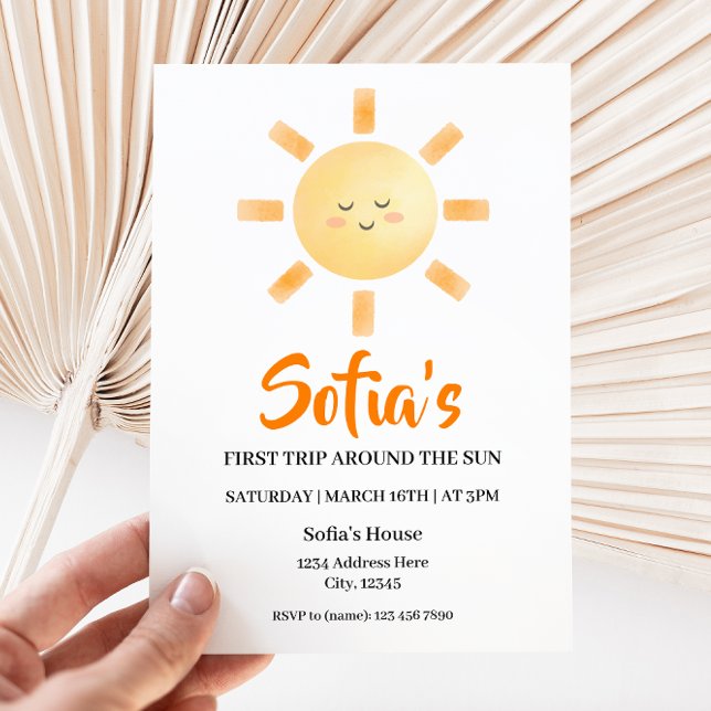 First Trip around the Sun Birthday Invitation (Creator Uploaded)
