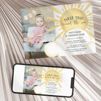 First Trip Around The Sun Birthday Invitation
