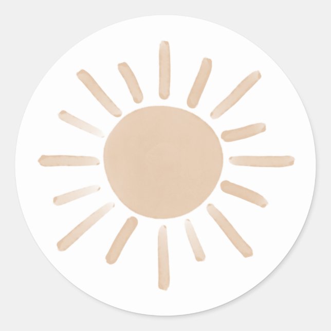 First Trip Around the Sun Birthday Party Classic Round Sticker (Front)