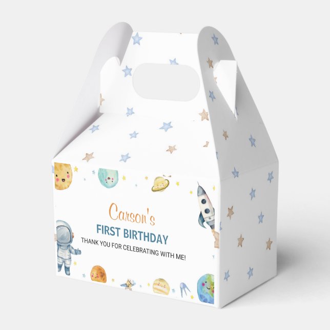 First Trip Around The Sun Birthday Party Favour Bo Favour Box (Front Side)