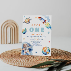 First Trip Around the Sun Birthday Party Invitation