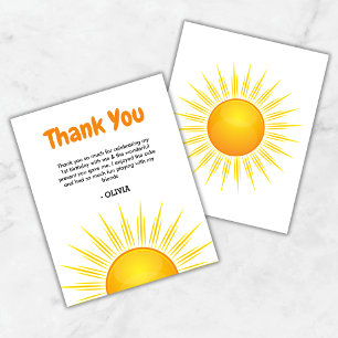 First Trip Around the Sun Birthday Thank You Card 