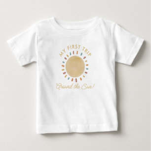 First Trip Around the Sun Boho 1st Birthday Baby T Baby T-Shirt