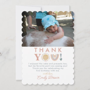 First Trip Around the Sun Boho 1st Birthday Photo Invitation