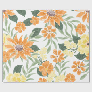 First Trip Around the Sun Boho Floral Wrapping Paper