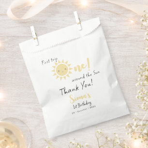 First Trip Around The Sun Cute 1st Birthday Favour Bags
