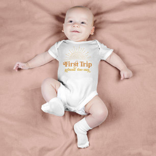 First Trip Around The Sun First Birthday Baby Bodysuit