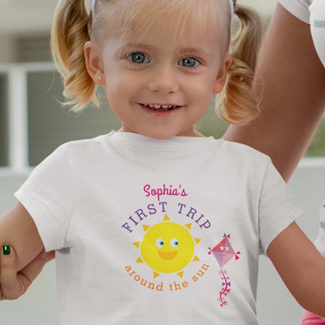 First Trip Around The Sun First Birthday Baby T-Shirt (Creator Uploaded)