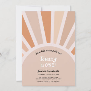 First Trip Around the Sun First Birthday Invitation