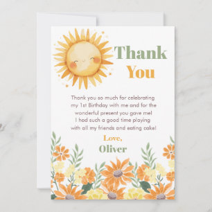 First Trip Around the Sun Floral Card