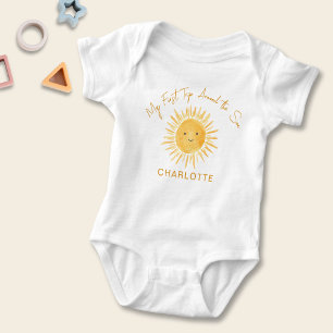 First Trip Around The Sun Girl's Birthday Baby Bodysuit