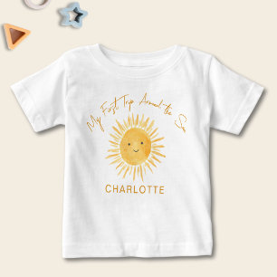 First Trip Around The Sun Girl's Birthday Baby T-Shirt