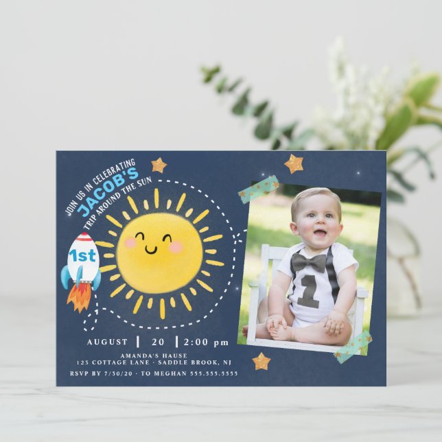 First trip around the sun invitation (Standing Front)