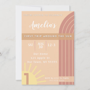 First Trip Around the Sun Invitation