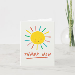 First Trip Around the Sun Kids Birthday Thank You Card
