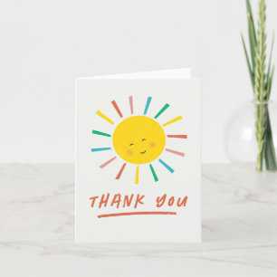 First Trip Around the Sun Kids Birthday Thank You Card