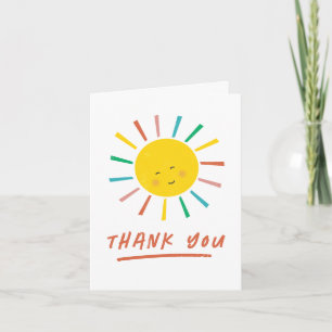 First Trip Around the Sun Kids Birthday  Thank You Card