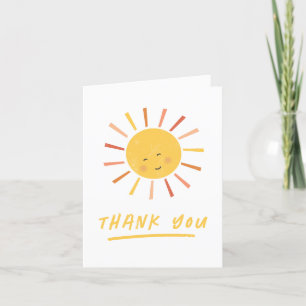 First Trip Around the Sun Kids Birthday Thank You Card