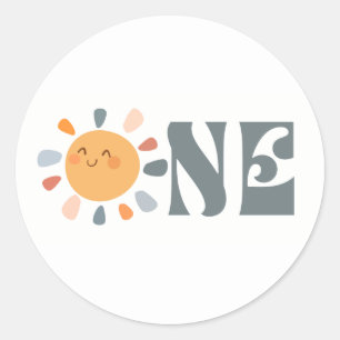 First trip around the sun ONE Classic Round Sticker