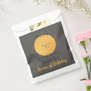First Trip Around The Sun Paper Aeroplane Birthday Favour Bags