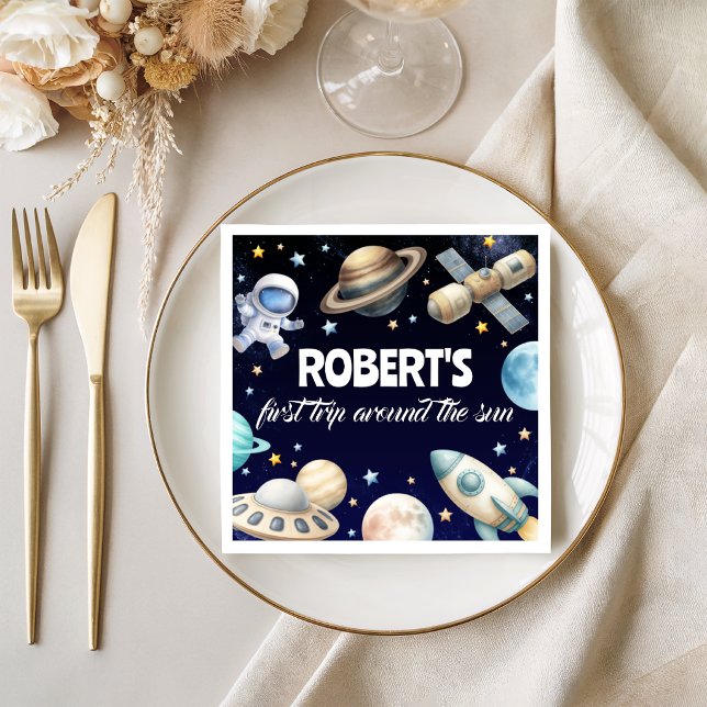 First Trip Around the Sun Space Napkins (Creator Uploaded)