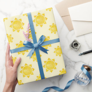 First Trip Around The Sun Sunshine Theme Wrapping Paper