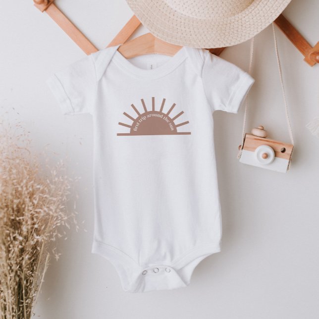 First Trip Around The Sun Terracotta Baby Bodysuit (Creator Uploaded)