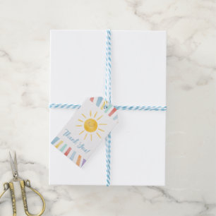 First Trip Around the Sun Thank You Favour Gift Tags