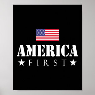 First Trump 2024 America First  Poster