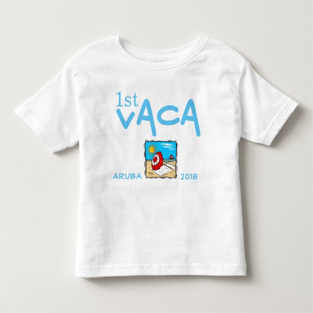 first vacation personalised toddler T-Shirt (Front)