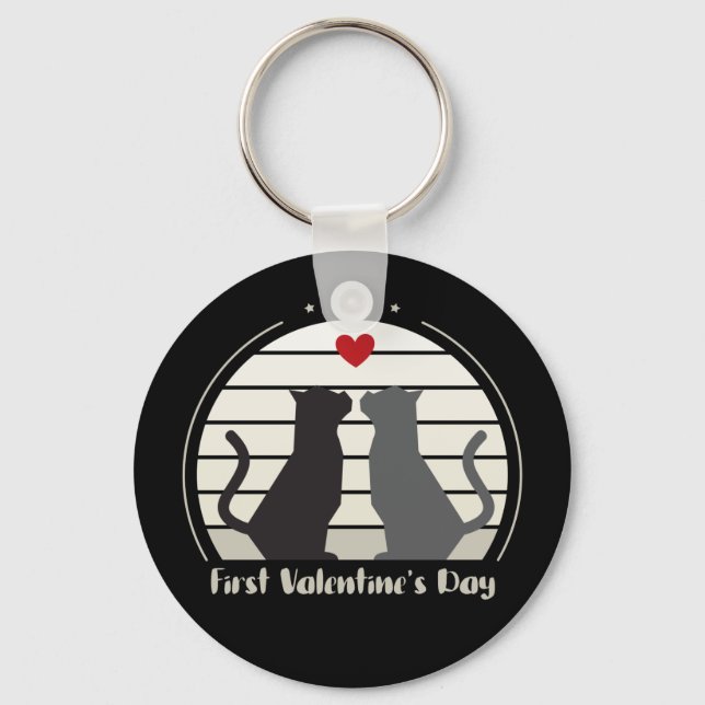 First Valentine Day  Key Ring (Front)