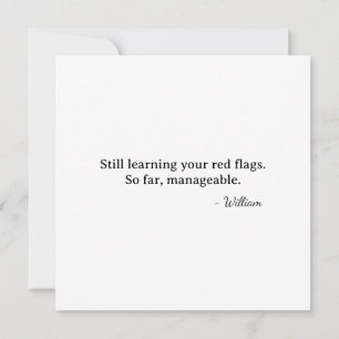 First Valentine Fox Cupid - manageable red flags Card