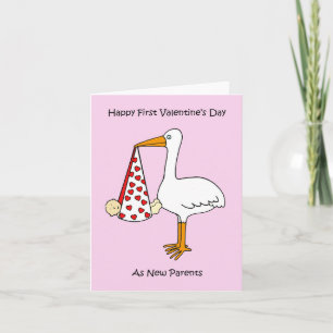 First Valentine's Day as New Parents Card