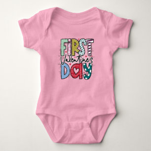 First Valentine's Day  Baby Bodysuit