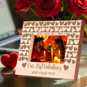 First Valentine's Romantic Heart Design Custom Etched Frames