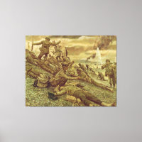 First Wave at Omaha by Ken Riley World War II