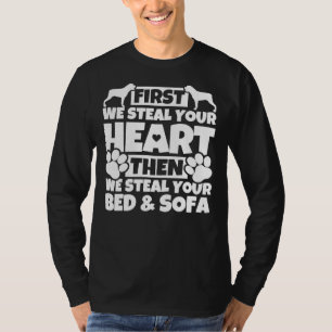 First We Steal Your Heart Rottweiler Dog T-Shirt