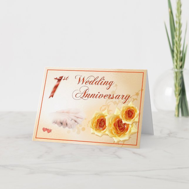 First Wedding Anniversary Card (Front)