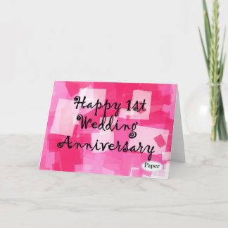 First Wedding Anniversary Card