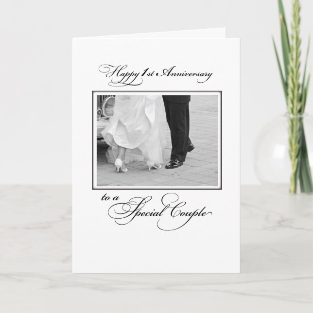 First Wedding Anniversary Congratulations Card (Front)
