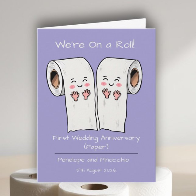 First wedding anniversary Paper funny cards (Creator Uploaded)