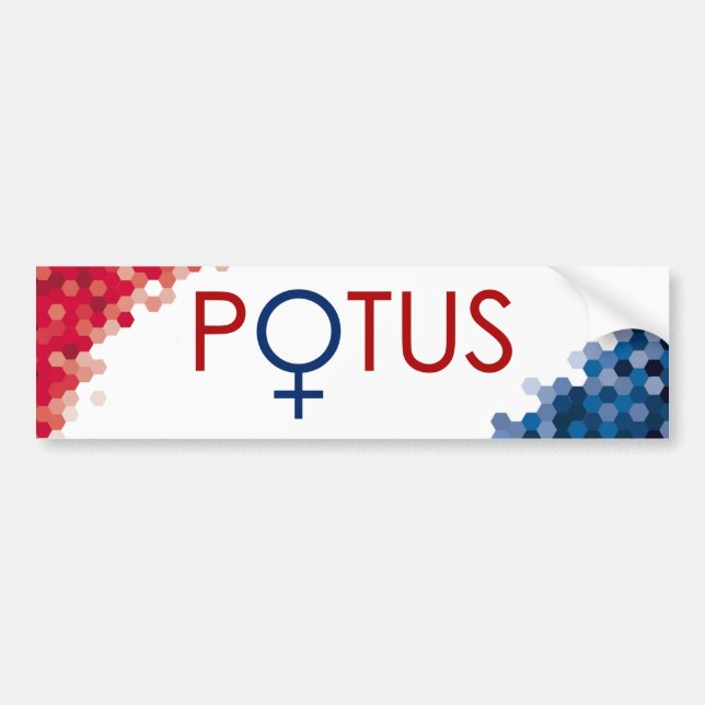 First Woman President Bumper Sticker (Front)
