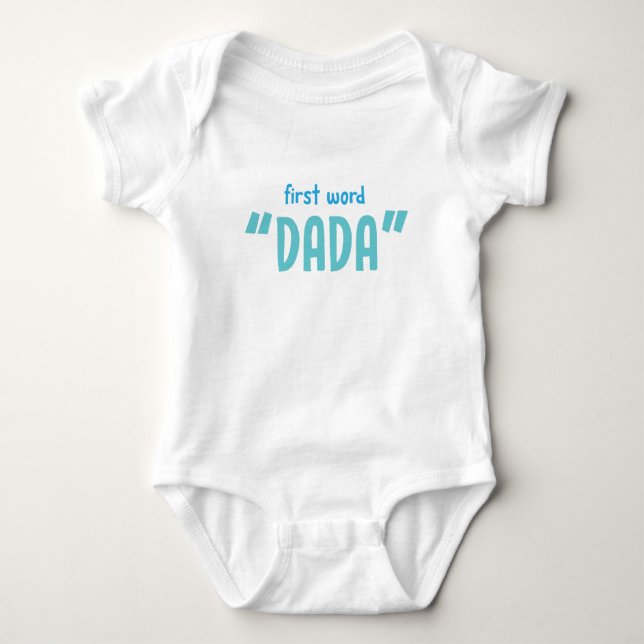 First Word DADA Baby Bodysuit (Front)
