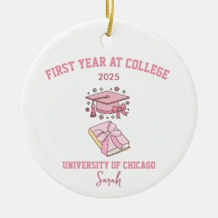 First Year at College, University & Year Ceramic Tree Decoration