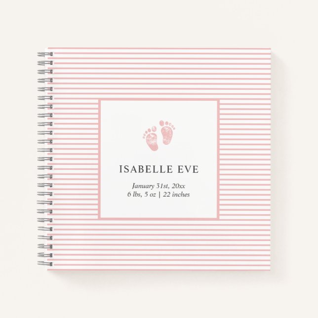 First Year Baby Memory Book Personalised Baby Book (Front)