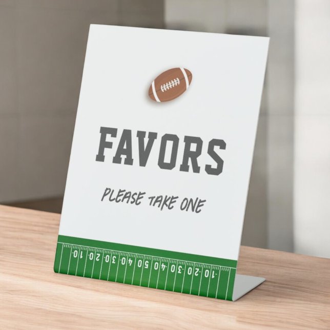 First Year Down Football Birthday Favours Sign (Creator Uploaded)