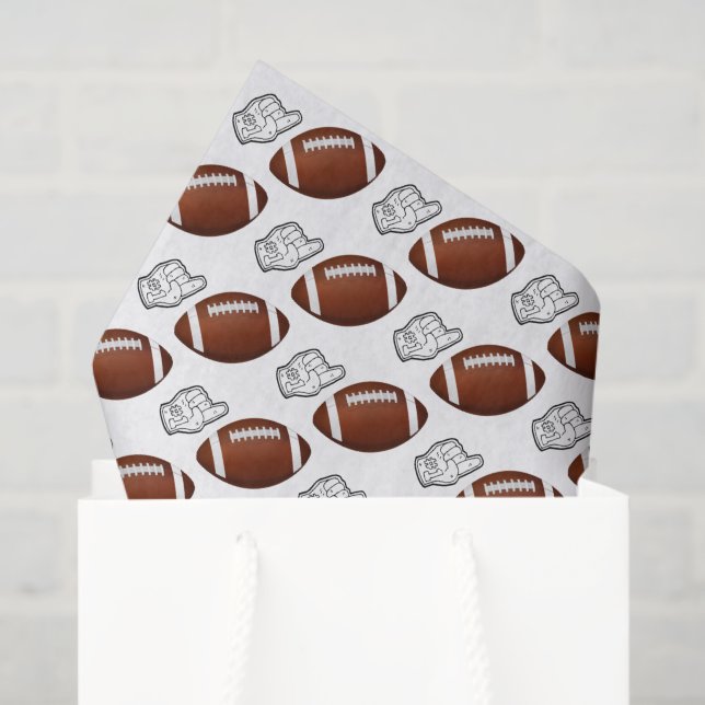 First Year Down Football Birthday  Tissue Paper (Gift Bag)