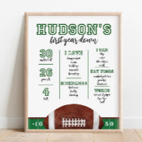 First Year Down Milestone Board 1st Birthday Stats